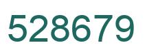 Number 528679 green image