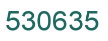 Number 530635 green image