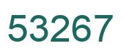 Number 53267 green image