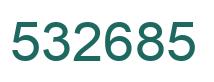 Number 532685 green image