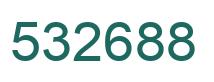 Number 532688 green image