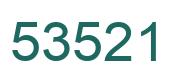 Number 53521 green image