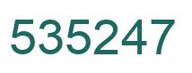 Number 535247 green image