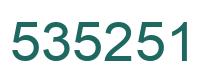 Number 535251 green image