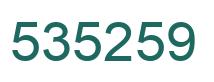 Number 535259 green image