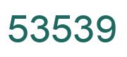 Number 53539 green image