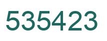 Number 535423 green image