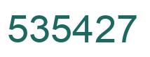 Number 535427 green image