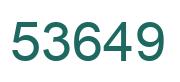 Number 53649 green image