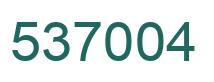 Number 537004 green image