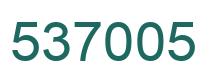 Number 537005 green image