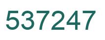 Number 537247 green image