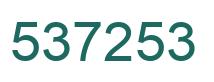 Number 537253 green image