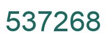 Number 537268 green image