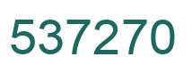 Number 537270 green image