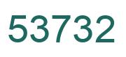 Number 53732 green image