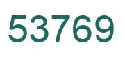 Number 53769 green image