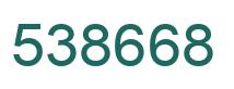 Number 538668 green image
