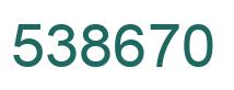 Number 538670 green image