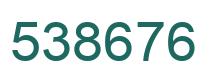 Number 538676 green image