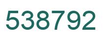 Number 538792 green image