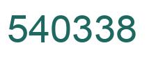 Number 540338 green image