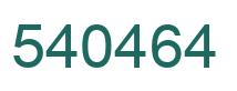 Number 540464 green image