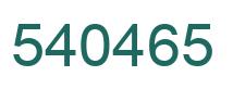Number 540465 green image