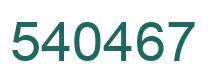Number 540467 green image