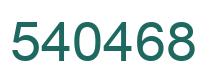 Number 540468 green image