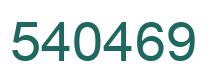 Number 540469 green image