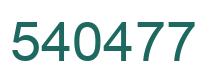 Number 540477 green image