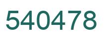 Number 540478 green image