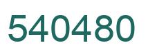 Number 540480 green image