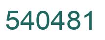 Number 540481 green image