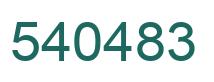 Number 540483 green image
