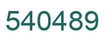 Number 540489 green image