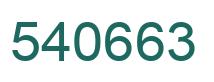 Number 540663 green image