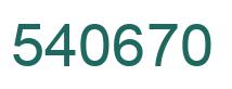 Number 540670 green image