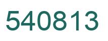Number 540813 green image
