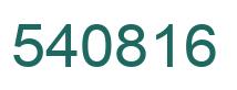 Number 540816 green image