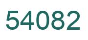 Number 54082 green image