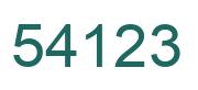 Number 54123 green image