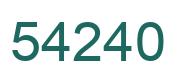 Number 54240 green image