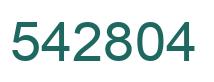 Number 542804 green image