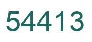 Number 54413 green image