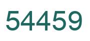 Number 54459 green image