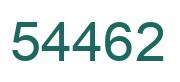 Number 54462 green image