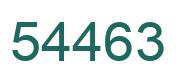 Number 54463 green image