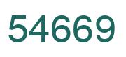 Number 54669 green image